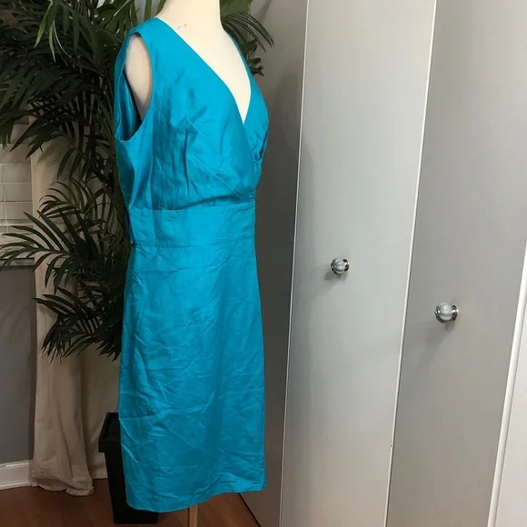 Jessica London Teal V-Neck Sheath Dress size 18 - Picture 5 of 13
